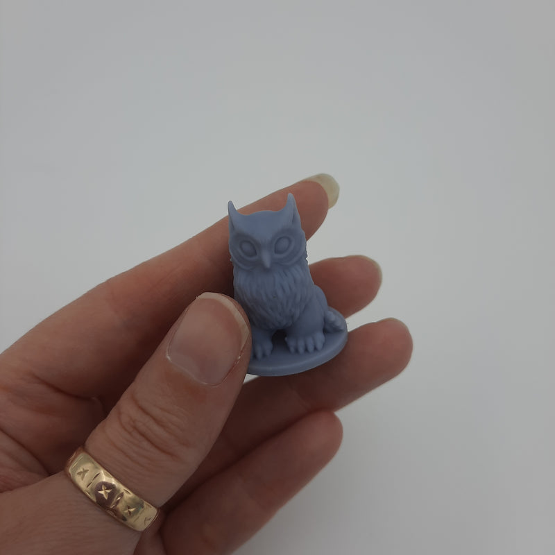 Miniature figurine - Owlbear Ursea Bubo -  (2 figurines) - DnD -Gray/unpainted
