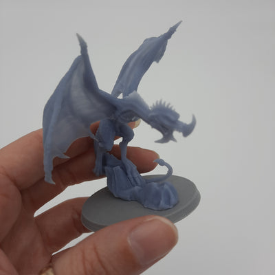 Figurine miniature - Wiverne (Wyvern) - DnD - Gris/Non peint