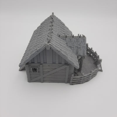 Décors miniature - Maison du fermier - Viking - DnD - Fate of the Norns - Gris/Non peint