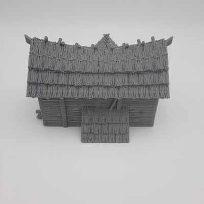 Miniature Scenery - Farmer's Viking House - DnD - Fate of the Norns - Grey/Unpainted