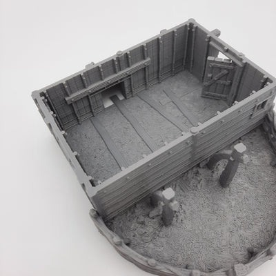 Miniature Scenery - Farmer's Viking House - DnD - Fate of the Norns - Grey/Unpainted