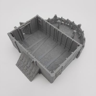 Miniature Scenery - Farmer's Viking House - DnD - Fate of the Norns - Grey/Unpainted