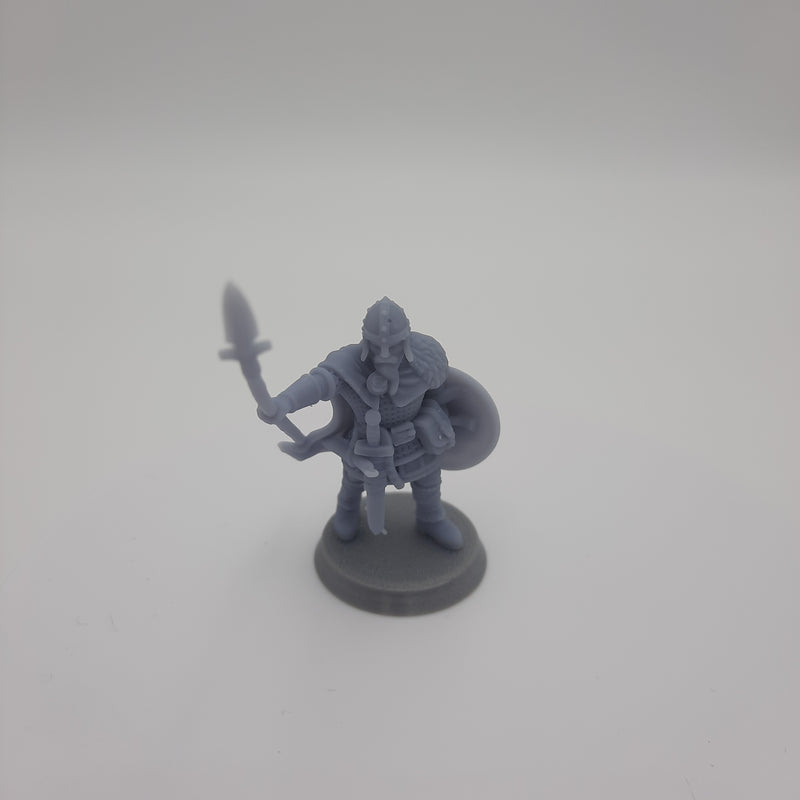 Miniature Viking Figurine - Ragnar the Son of Muspel - Viking warrior - DnD- Fate of the Norns - Grey/Unpainted