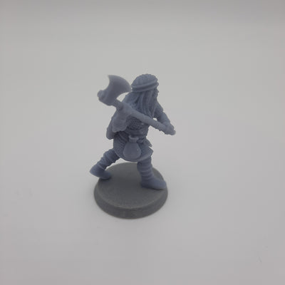 Miniature Viking Figurine - Skeggi the Fardrendgir - Viking Warrior - DnD - Fate of the Norns - Grey/Unpainted