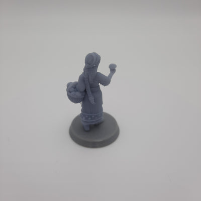 Miniature Viking Figurine - Villagers -  Dwellers - (choice of 7 different) - DnD - Fate of the Norns - Grey/Unpainted