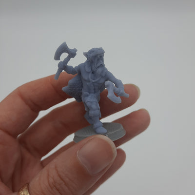 Miniature viking figurine -Ulfhednar - Viking warrior - DnD - Fate of the Norns - Grey/Unpainted