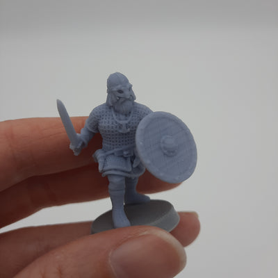 Miniature Viking Figurine - Rurik - Viking Warrior - DnD - Fate of the Norns - Grey/Unpainted