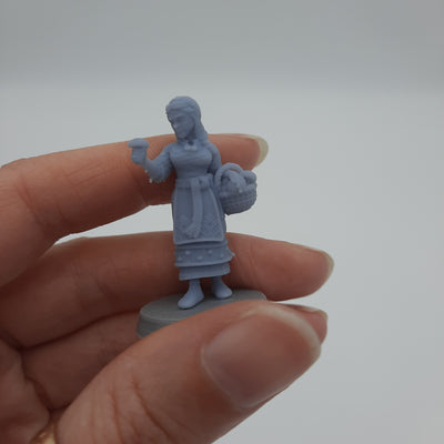 Miniature Viking Figurine - Villagers -  Dwellers - (choice of 7 different) - DnD - Fate of the Norns - Grey/Unpainted