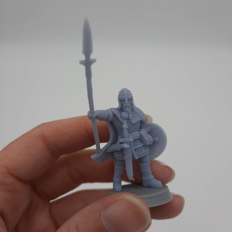 Miniature Viking Figurine - Ragnar the Son of Muspel - Viking warrior - DnD- Fate of the Norns - Grey/Unpainted