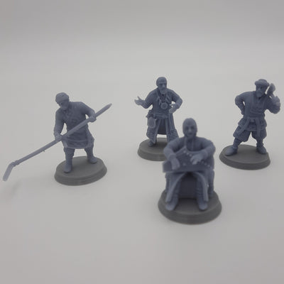 Miniature Viking Figurine - Villagers -  Dwellers - (choice of 7 different) - DnD - Fate of the Norns - Grey/Unpainted