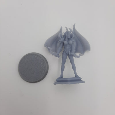 Figurine miniature - Succube - DnD - Gris/Non peint