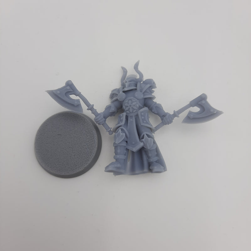 Figurine miniature - Guerrier du Chaos (Chaos Warrior) - DnD -  Gris/Non peint