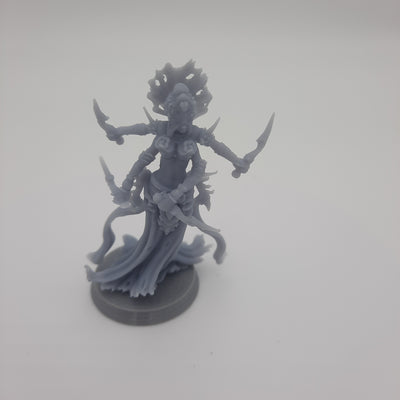 Figurine miniature - Femme araignée - DnD - Gris/Non peint - Résine/PLA