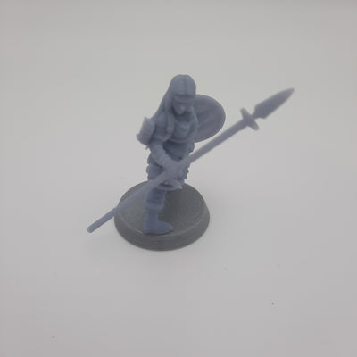 Miniature figurine Viking - Aslaug the Druid - Shieldmaiden - DnD- Fate of the Norns - Grey/Unpainted