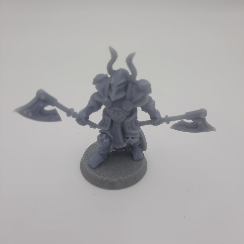 Figurine miniature - Guerrier du Chaos (Chaos Warrior) - DnD -  Gris/Non peint