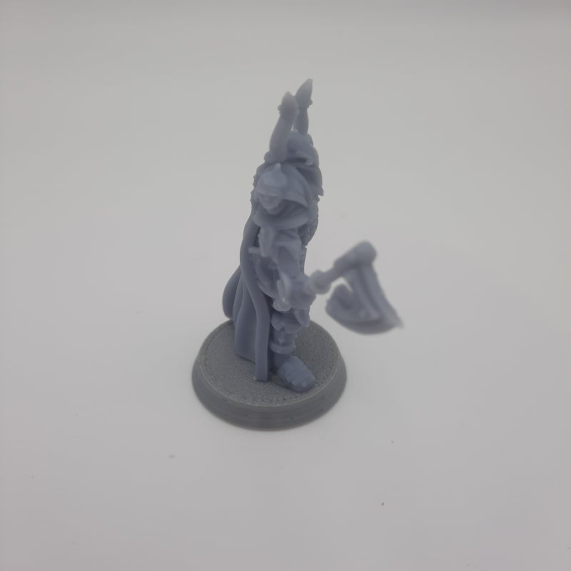 Figurine miniature - Guerrier du Chaos (Chaos Warrior) - DnD -  Gris/Non peint