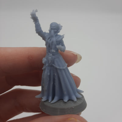 Figurine miniature - Flagelleur mental, main en l'air (Mind Flayer) - DnD - Gris/Non peint