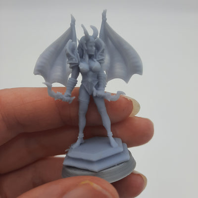 Figurine miniature - Succube - DnD - Gris/Non peint