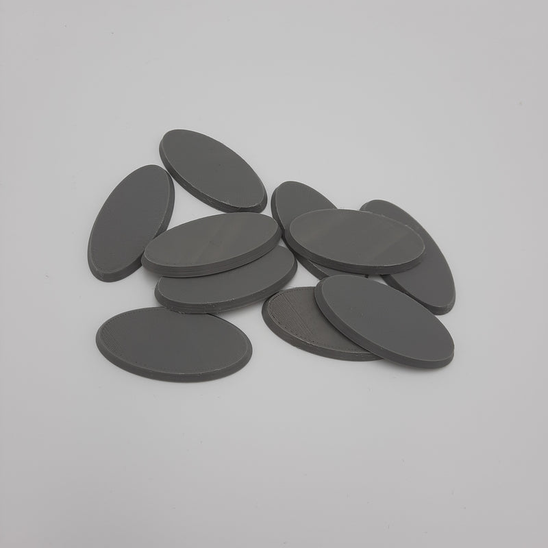 25 mm x 50 mm oval base for figurines (set of 10)
