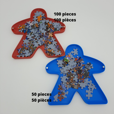 Accessoires de jeux - Plateau Mince Meeple (kit de 6)