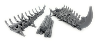 Décors miniature - Chantier Naval - Viking - DnD - Fate of the Norns - Gris/ Non peint