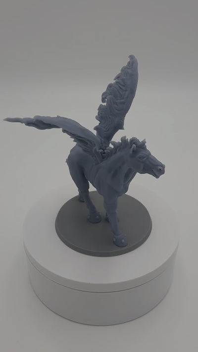 Figurine miniature - Pégase (Pegasus) -  DnD - Gris/Non peint