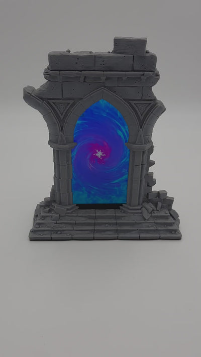 Décors miniature - Portail - Arche en ruine - DnD - Portal - Gris/Non peint