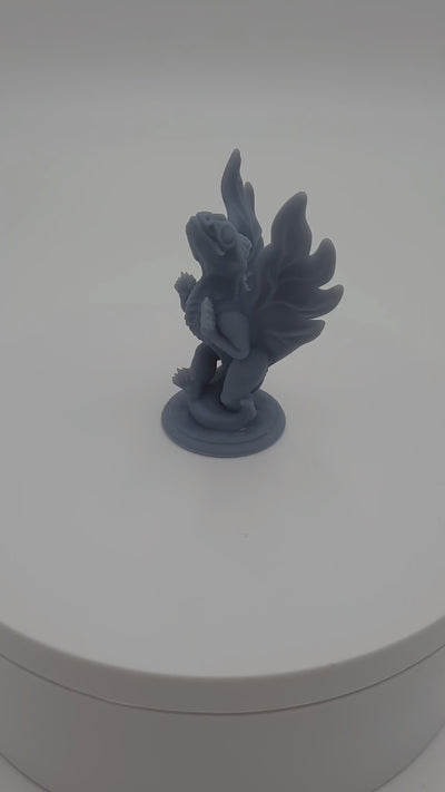 Figurine miniature - Dragon, bébé - DnD - Gris/Non peint