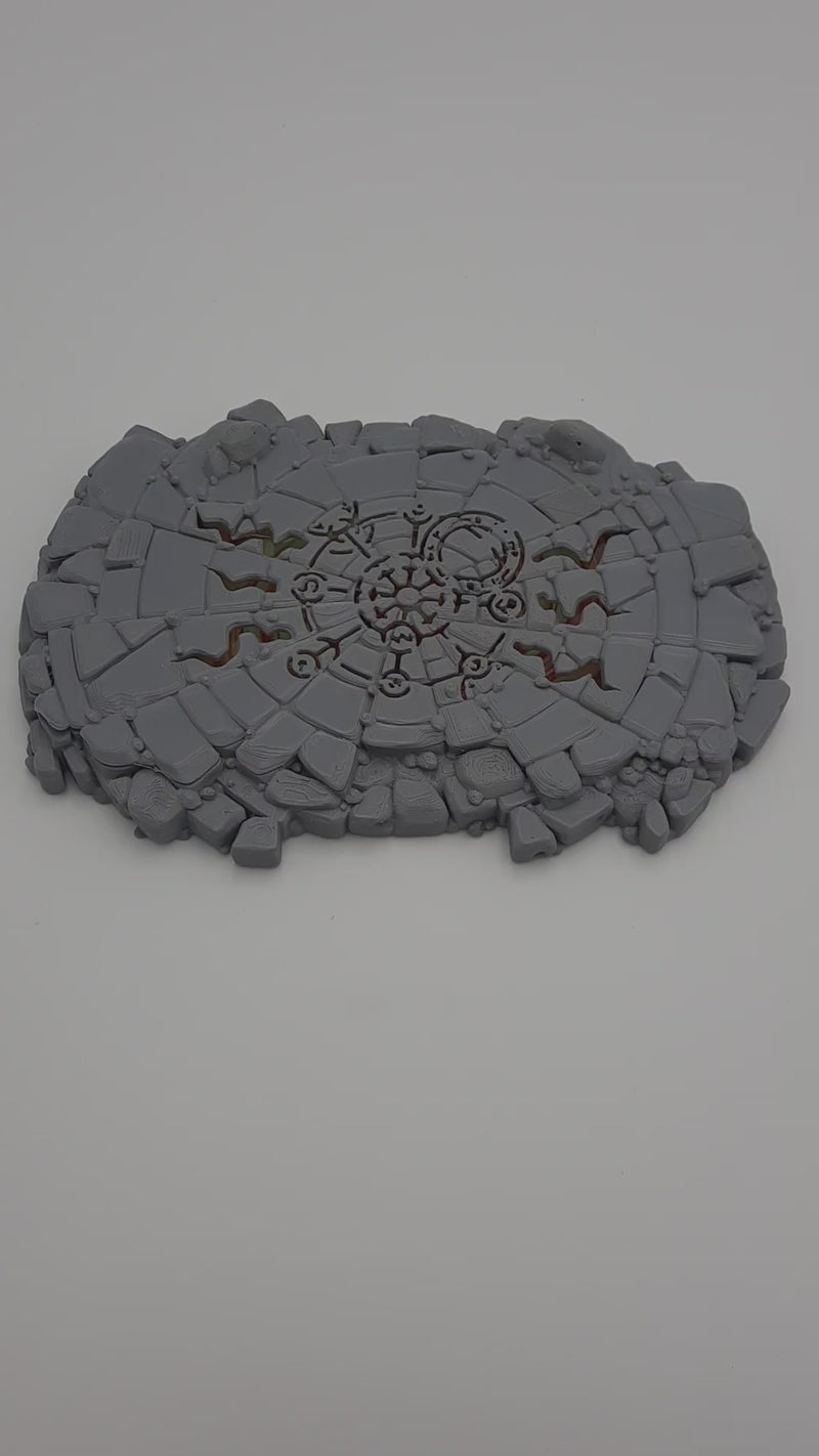 Décors miniature - Portail - Réservoir oublié et cercle magique - DnD - Fate of the Norns - Gris/Non peint