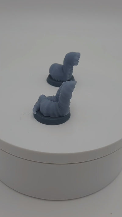 Figurine miniature - Sangsues simple et double - DnD - Gris/Non peint