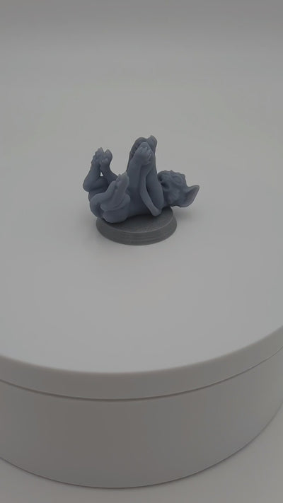 Figurine miniature - Bête éclipsante, bébé (Baby Displacer Beast) - DnD - Gris/Non peint – Résine/PLA