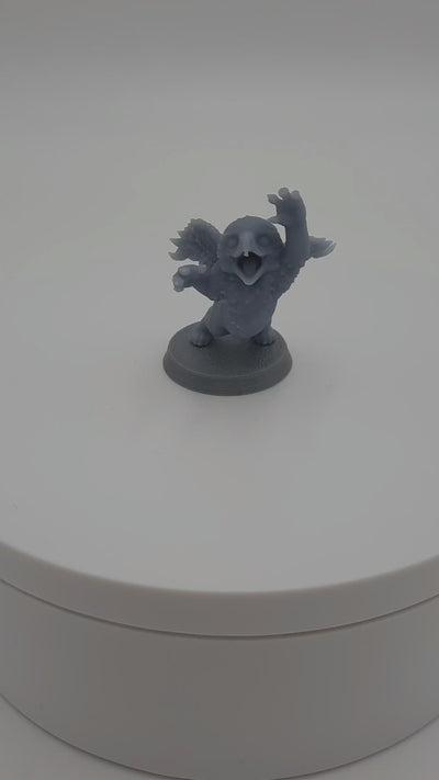 Figurine miniature - Bébé Griffon - DnD - Gris/Non peint – Résine/PLA
