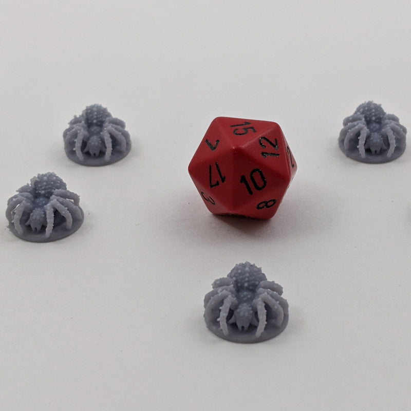 Figurine miniature -Araignée géante (Giant Spider) - DnD - Gris/Non peint