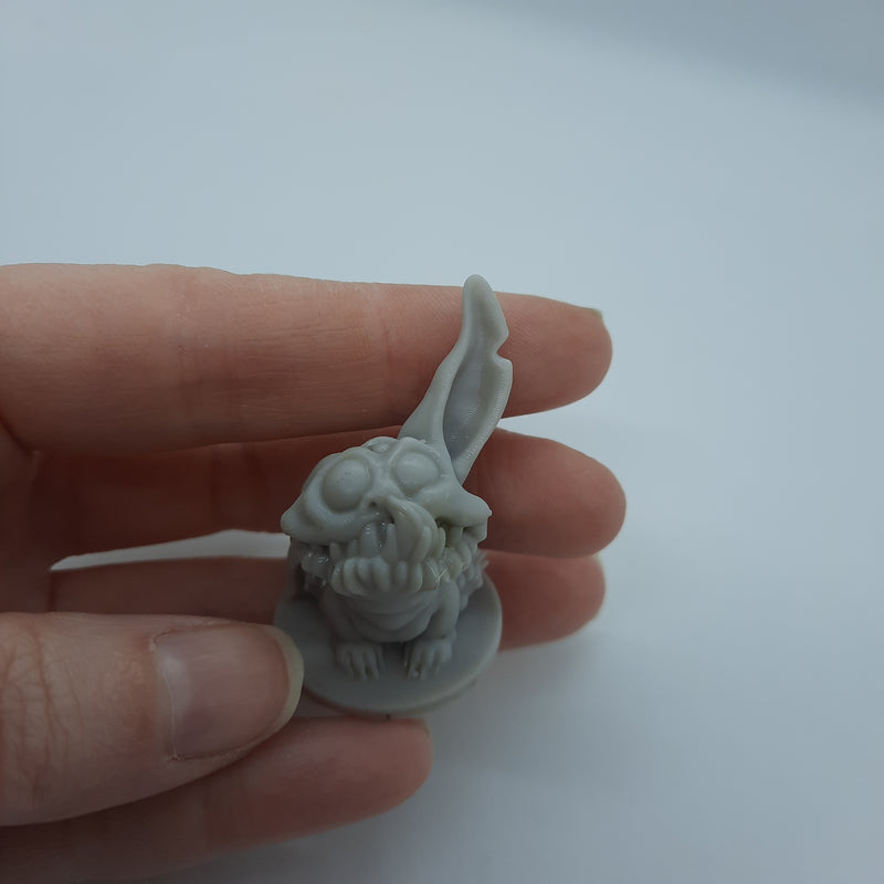 Miniature Figurine - Were rabbits (2 figures) - DnD Gray/Unpainted
