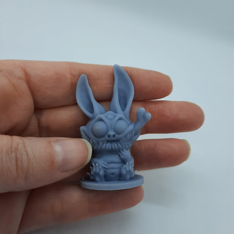 Figurine miniature - Lapereaux-garous (2 figurines) - DnD - Gris/Non peint
