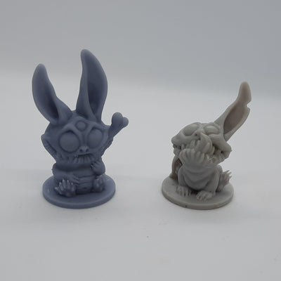 Figurine miniature - Lapereaux-garous (2 figurines) - DnD - Gris/Non peint