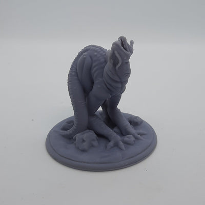 Figurine miniature - Lézards sapiens - DnD - Gris/Non peint