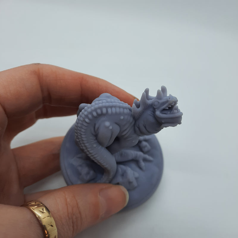 Figurine miniature - Lézards sapiens - DnD - Gris/Non peint