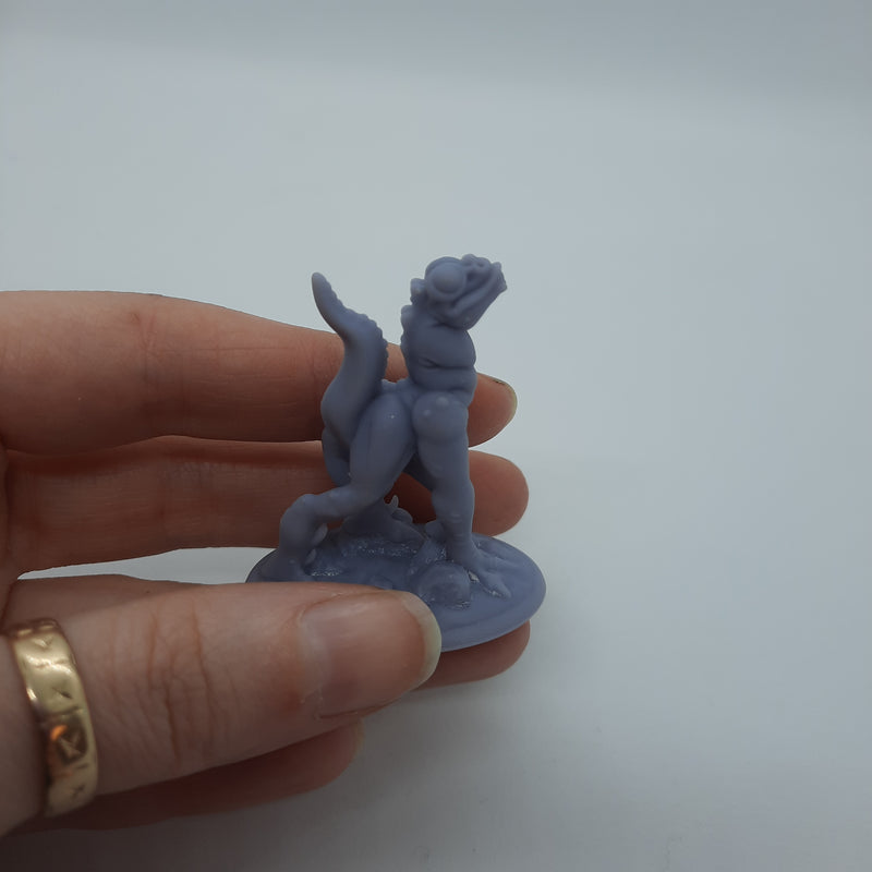 Figurine miniature - Lézards sapiens - DnD - Gris/Non peint