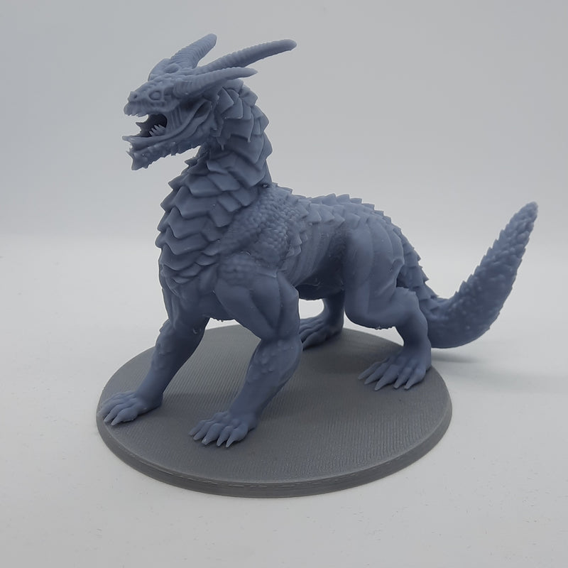 Miniature figurine - Drake Demon - DnD - Gray/Unpainted