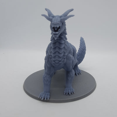 Miniature figurine - Drake Demon - DnD - Gray/Unpainted