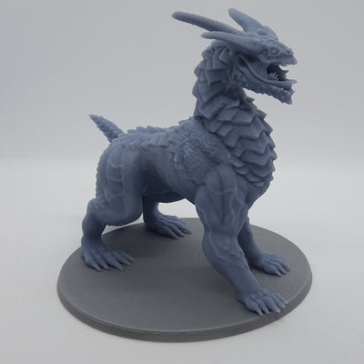 Miniature figurine - Drake Demon - DnD - Gray/Unpainted