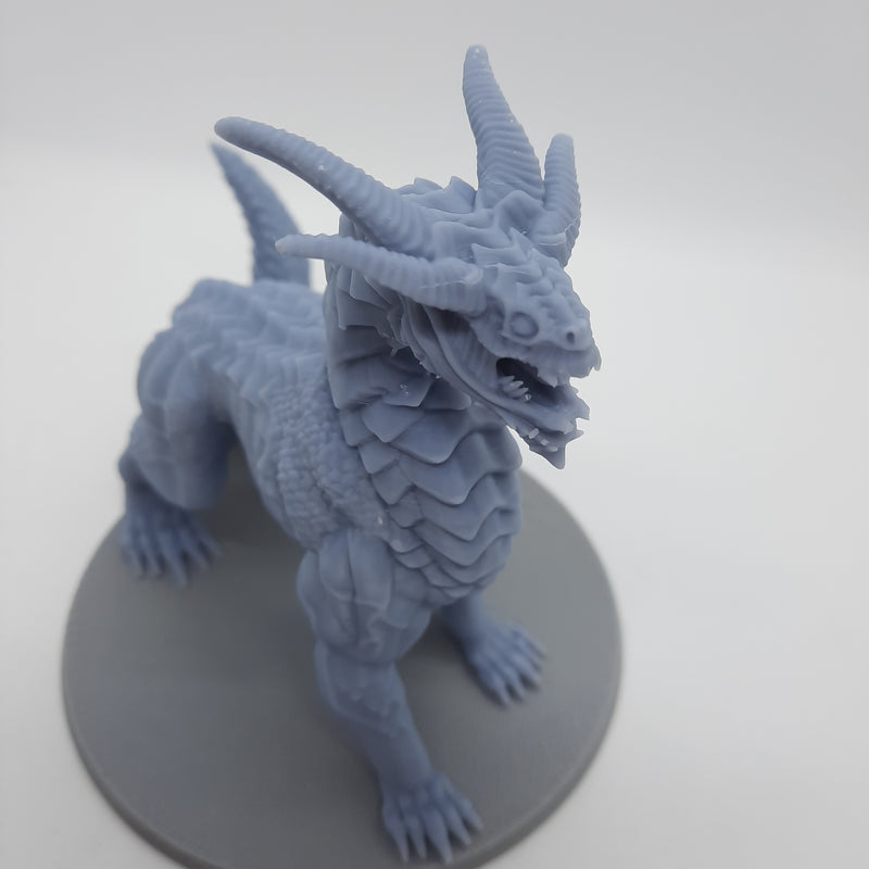 Miniature figurine - Drake Demon - DnD - Gray/Unpainted