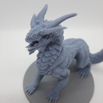 Miniature figurine - Drake Demon - DnD - Gray/Unpainted