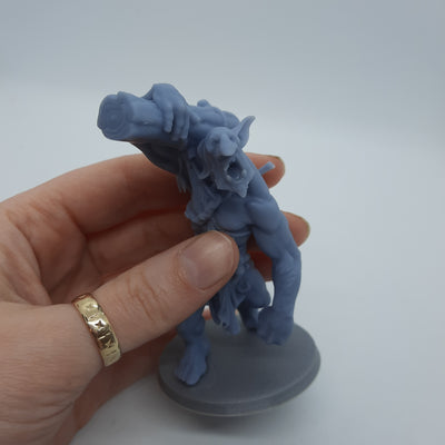 Figurine miniature - Troll (3 modèles différents) - DnD - gris/non peint