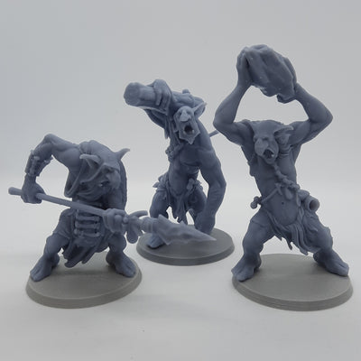 Figurine miniature - Troll (3 modèles différents) - DnD - gris/non peint