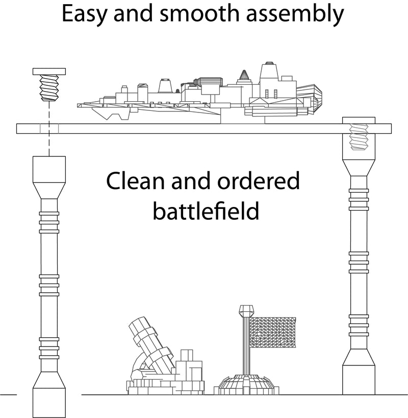 Miniatures stand for board games/role playing games - Compatible with Twilight Imperium 4th edition