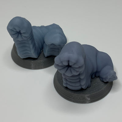 Single and double leeches - Grey/Unpainted