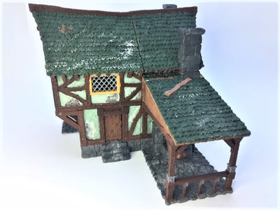 Décors miniature - Atelier du forgeron (2 choix de toiture) - DnD - Pathfinder - Non peint