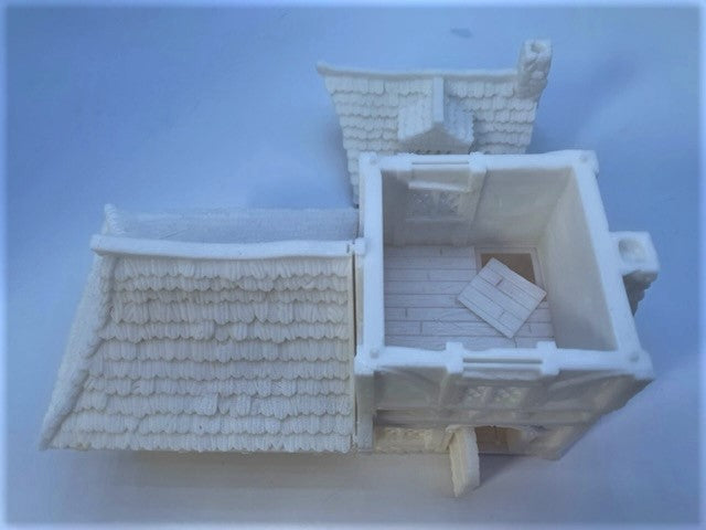 Small House (3 roof options) - Grey/Unpainted